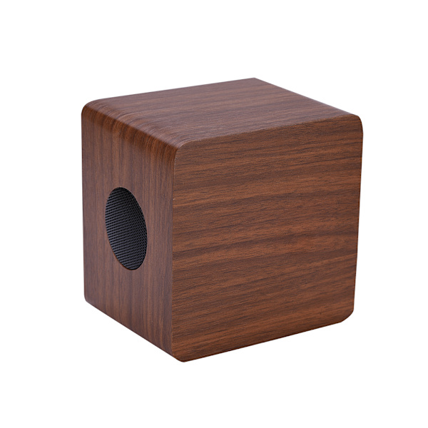 Træ Bluetooth Bas Højttaler Alarm LED Ur Alarm Termometer Display Højttaler
