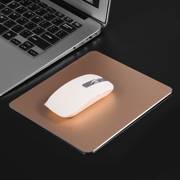 Aluminium NOn slip Gaming Musematte Dobbeltsidig Nøyaktig Kontroll Musematte for PC Gull
