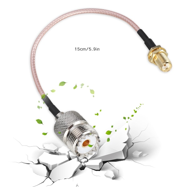 1 st SMA-hona till UHF-hona adapterkonverterkontakt RG316-kabel för RF-radioantenn 15 cm