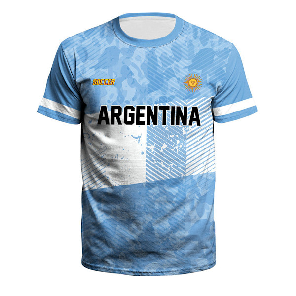 2022 World Cup Soccer Jersey Men's Soccer Shirt Argentina, XL