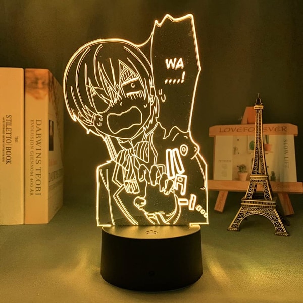 Stor Manga Toalettbundet Hanako Kun LED nattlys for soveromsdekorasjon Fargerikt nattlys Anime Gave Akryl 3D Lampe Hanako (Farge: C)