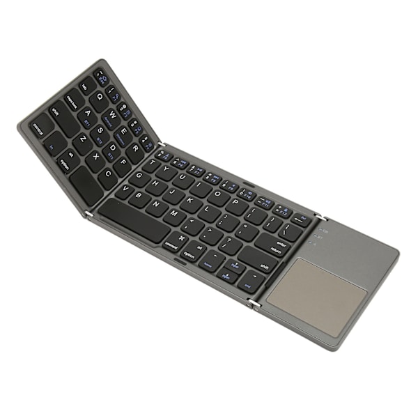 Trådlöst hopfällbart tangentbord med pekplatta USB-laddning BT3.0 automatisk viloläge smalt lätt bärbart tangentbord för bärbar dator surfplatta telefon