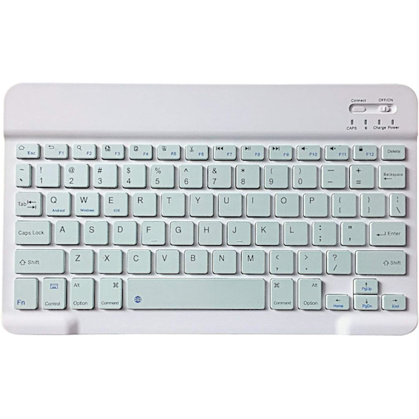 Ultra-tynn Bluetooth-tastatur, bærbar, oppladbar, trådløs, kompakt for Android Windows Tablet Mobiltelefon iOS iPhone iPad