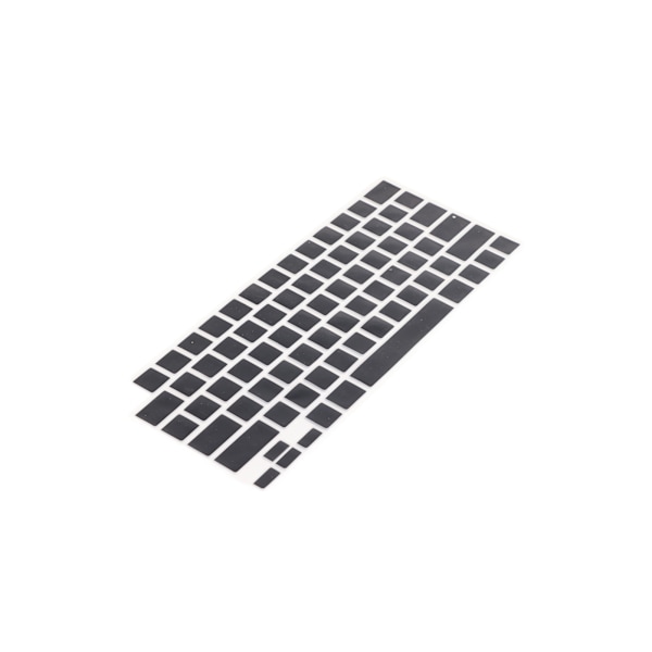 Tangentbordsöverdrag för MacBook Font Matching Vattentät Dammtät Silikon Tangentbordsskydd Svart US Version 21 Pro14/16 (A2442/A2485)