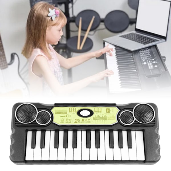 Barnepiano Keyboard Multifunksjonelt Bærbart Elektronisk Piano Pedagogisk Musikk Instrument Leker 25 Keys