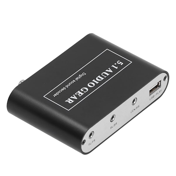 USB Port Digital Audio Sound Decoder Converter DTS/AC3/6CH LPCM Til 5.1 Analog Output 2.1EU Stik 100‑240V