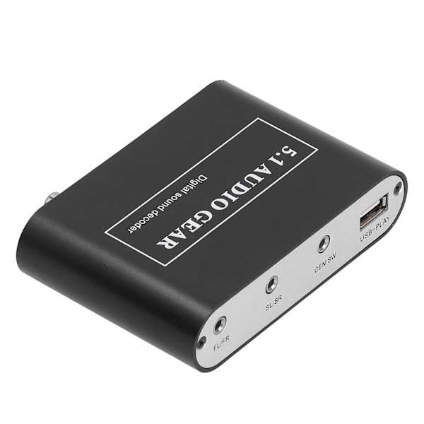 USB-port digital lyddekoderkonverter DTS/AC3/6CH LPCM til 5.1 analog utgang 2.1EU-plugg 100‑240V