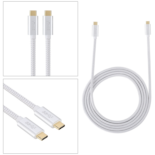 USB 3.1 Typ-C till Typ-C Snabbladdningskabel med hög överföringshastighet (2M)