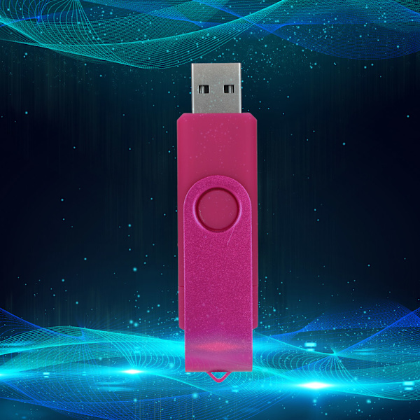 Färgglad roterande 2 i 1 USB2.0 för Android USB-minne Flash-minne Lagringsminne (Rosa)