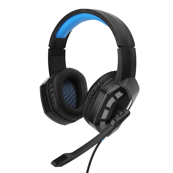 7.1 Surround Sound Gaming Headset med støjreduktion Mikrofon RGB Lys til Xbox One sort blå