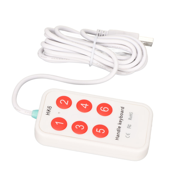 Programmerbart tastatur Lille USB 6 nøgler Programmering Tilpasning Håndholdt switch-controller til hospitalsbilledescanning