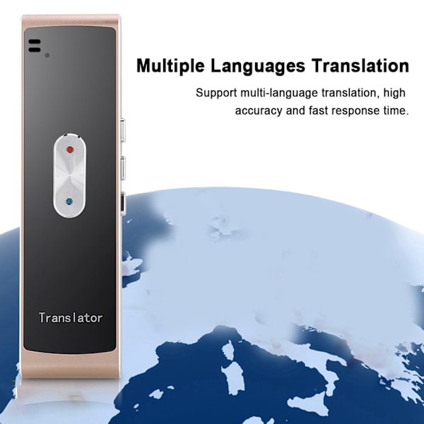 Ny T8S intelligent översättare flerspråkig tvåvägs realtidsöversättning översättare (blå)