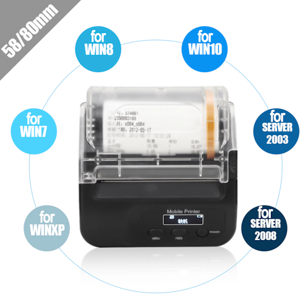 SP400B USB Bluetooth Note Label Termisk Printer med Organisk Lysdiode