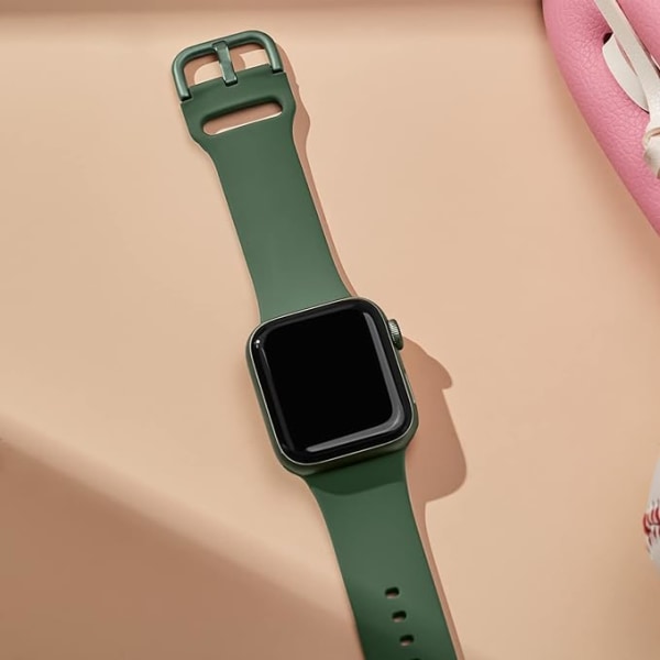 Apple urrem blød silikone Sportsarmbåndserstatningsrem, velegnet til hele serien af ​​Iwatch（ Clover 38/40/41 mm）