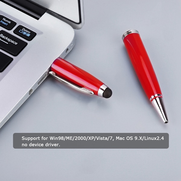 Tre i én multifunktion USB Flash Disk Touch Screen Pen Rød 16G