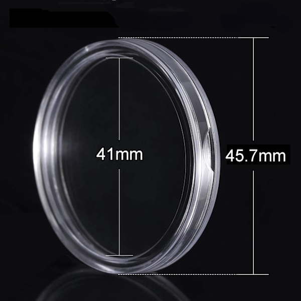 40 mm Myntkapslar Myntfodral Myntbehållare Förvaringsbehållare med Förvaringsorganiseringslåda för Myntsamlingstillbehör (60 stycken)
