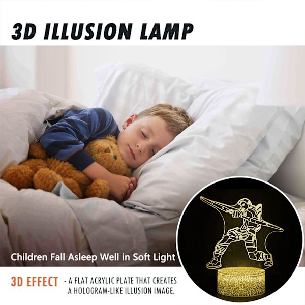 3D Illusion Bueskydning Form Natlys LED Lampe 16 Farver Skiftende med Fjernbetjening Hjem Soveværelse Belysning Kreativ Julegave