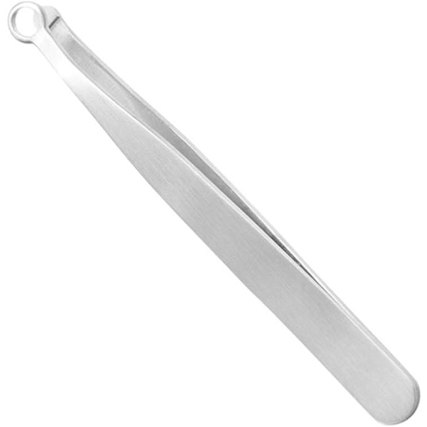 Näs-pincett för inåtväxande hår, pincett i rostfritt stål, precisionspincett för näshår, ögonbrynsklämma, trimningsverktyg (silver)