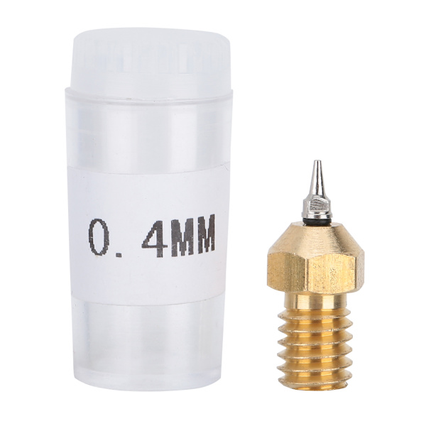 E36 V5/6 M6 0,4 mm messingdyse med gjenger for E3D/MK8/Lulzbot/Olson/Ultimaker varmeblokker