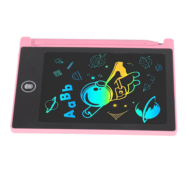 Mini LCD skrivetavle Vanntett 4,4 tommer Slettbar Gjenbrukbar Elektronisk tegnebrett Doodle Board for 3-6 år gammel Rosa