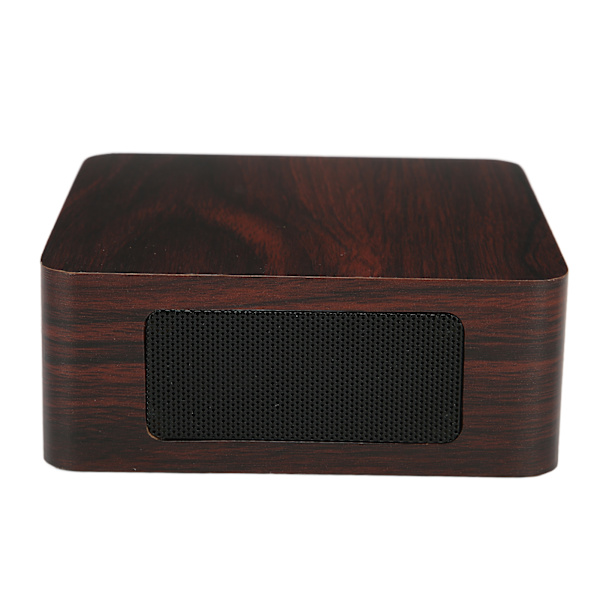 Q1A Trådlös Bluetooth-högtalare Subwoofer Stabil Bärbar USB-skrivbord Retrohögtalare för hemValnöt