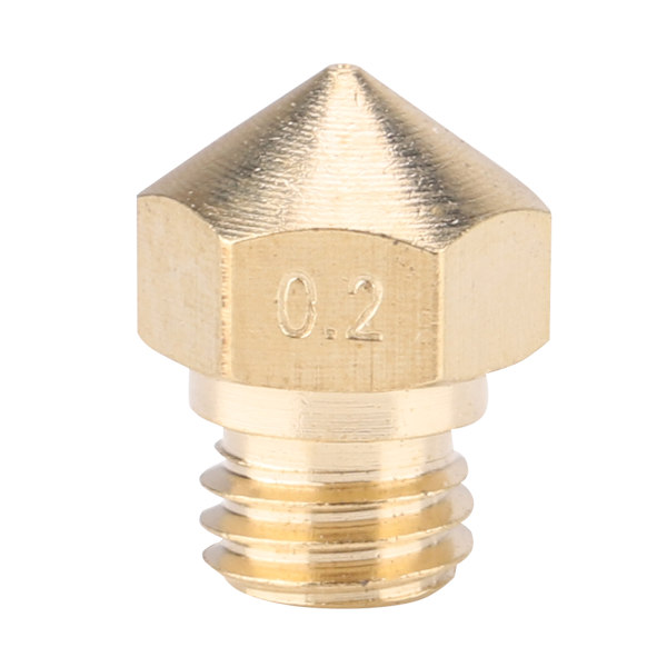 10PCS 3D-skrivartillbehör MK10 mässingsträngsprutningshuvudmunstycke 0,2/1,75 mm