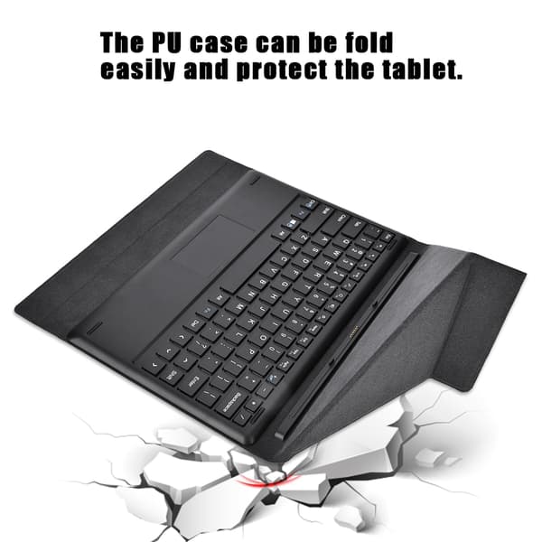 Multifunktionel kablet touchpad-tastatur til Win8 Win7 WinXP 10.1\" tablet med foldbar holder