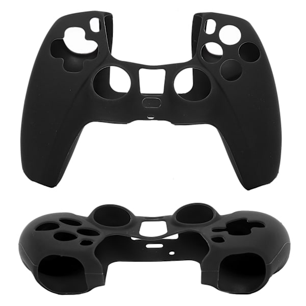 2 st Silikonskydd för PS5 Gamepad Dammtät Spelkontroll Skin Skyddande Skydd Svart