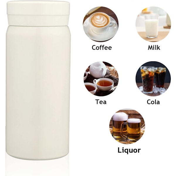 JUSTUP Mini Vannflasker Gjenbrukbar Vakuum Rustfritt Stål Isolerte Små Termos Holder Melk Kakao Te Varm Svettetett Kaffe Kolbe for Håndveske eller L