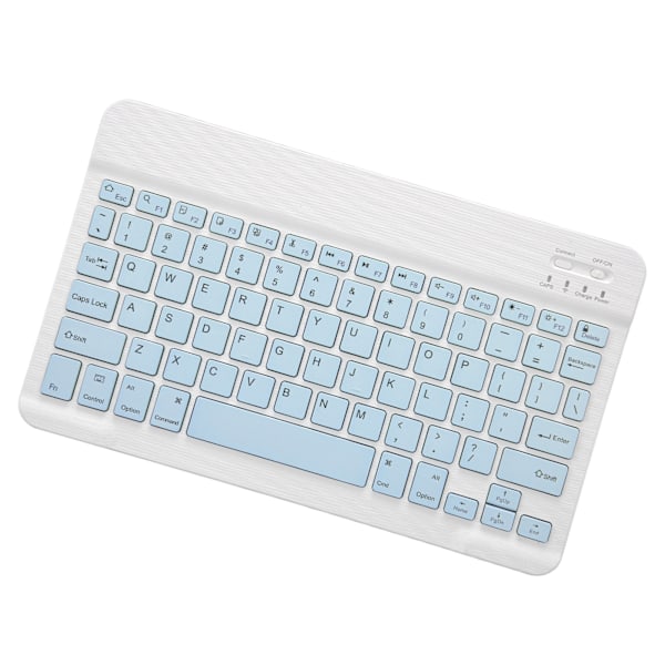 Tablet-tastatursnarveier Taster Automatisk søvn Ultra Slim BT-tilkobling Bærbar trådløst tastatur for IOS Tablet Pro Mini Sky Blue