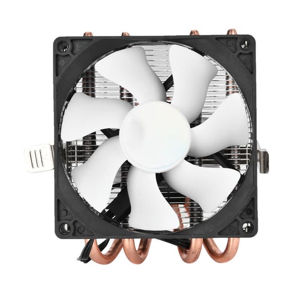 4 Kobberrør 3PIN Hydraulisk Køling Enkelt Ventilator CPU Radiator til Intel/AMD Varmeafleder