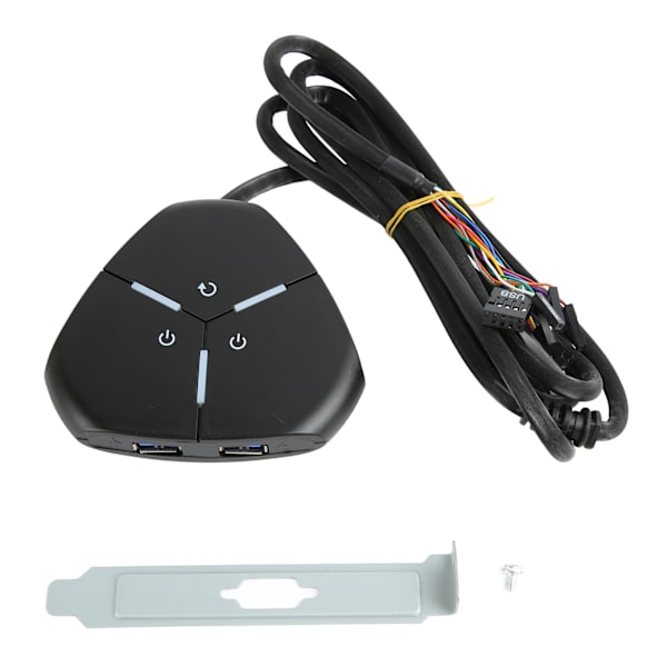 Skrivebordscomputer Strømafbryder Dobbelt Strømafbryder Skrivebordscomputer Afbryderknap til Skrivebordscomputere 2 USB og AUDIO