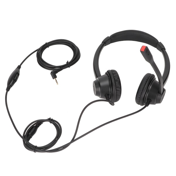 2,5 mm erhvervsh headset binaural ledningsheadset med HD-mikrofon til hjemmekontoret Callcenter Telemarketing