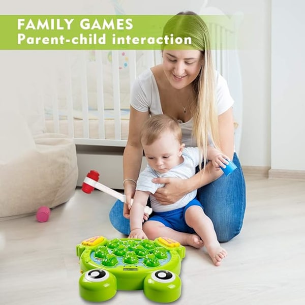 Interaktivt Whack A Frog-spill, læring, aktivt, tidlig utviklingsspill, morsom gave for barn i alderen 3, 4, 5, 6, 7, 8 år, gutter, jenter