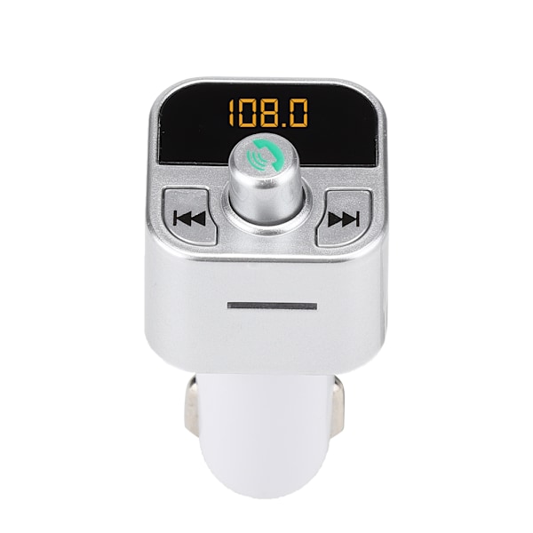 B5 Car Mp3 Car Bluetooth Hands-Free Player Car Usb Charger 3.1A Quick Charge (Sliver)