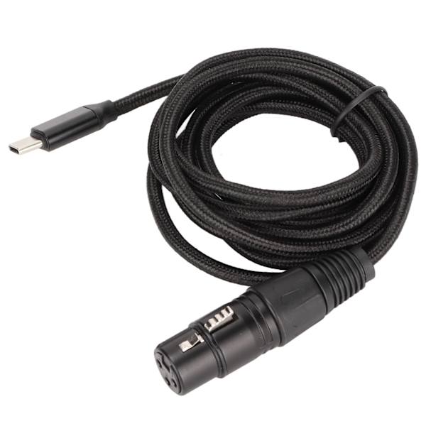 USB C till XLR-honkontakt Lågbrus HIFI Plug and Play USB C Mikrofonkabel för Windows 2 Meter/6.6ft