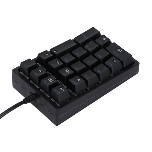 Kablet tastatur RGB bakgrunnsbelysning trinnvis tastehette programmerbare knapper 21 taster mekanisk tastatur rød aksel