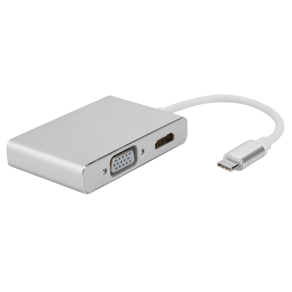5-i-1 TypE C till HDMI+VGA+USB3.0*3 Multifunktionsomvandlare Videoadapter Hub för Laptop