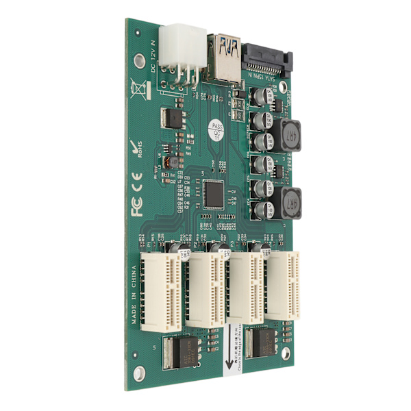 PCI E X1 till 4xPCI E X1 Adapterkort Plug and Play PCB PCI E X1 Adapterkort för Windows för Linux