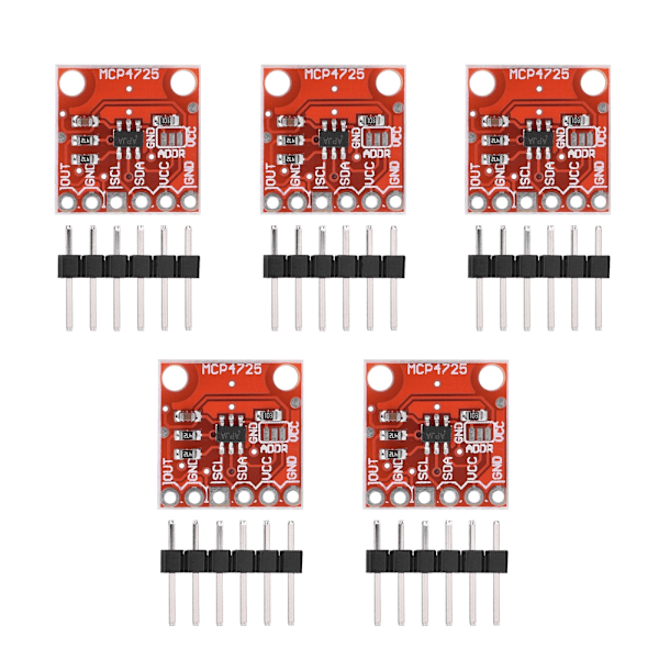 5 stk. MCP4725 I2C DAC Breakout Development Board Modul 12-Bit Opløsning
