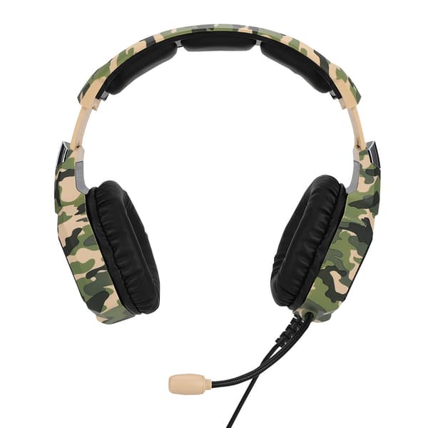K8 Computer Gaming Headset med LED-lys og støjreducerende mikrofon til bærbar computer