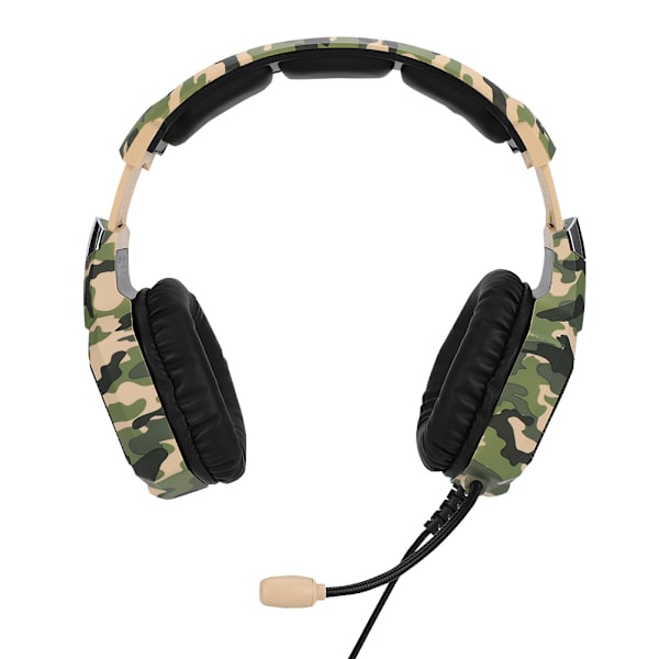 K8 Gaming-hodetelefoner med LED-lys og støydempende mikrofon for bærbar PC