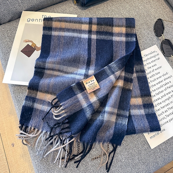 Winter Ladies Scarves Shawl Oversized Ladies Tartan Checked Scarf Blanket Christmas Gifts for Women（16）