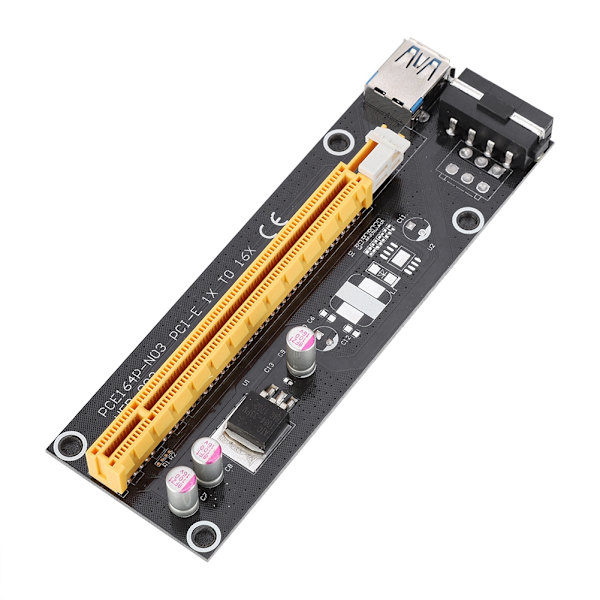 60cm PCI-E 1X til 16X  Extender Riser Card Adapter PCI-E USB3.0 Adapter til Bitcoin Mining