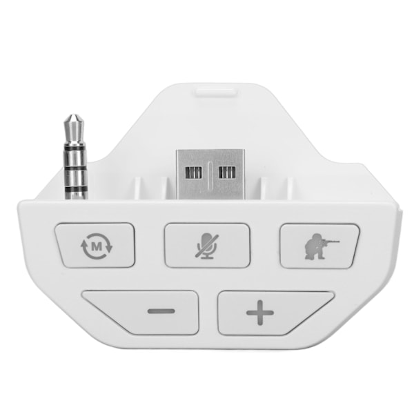 For Xbox One Controller Lydforbedrer Stereo Hodetelefonadapter med 4 EQ Lydmoduser og Deteksjonsmodus Hvit