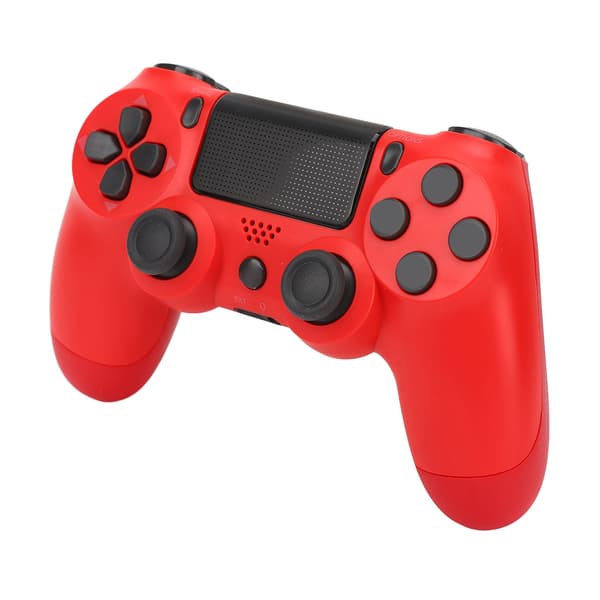 Trådløs spillkontroller Multifunksjonell Dual Vibration Bluetooth Gamepad for PS4 Spillkontrollere Rød