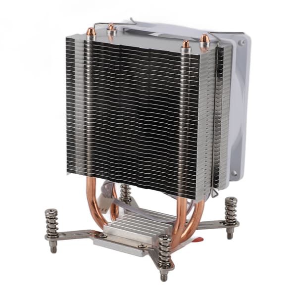 9CM CPU-køler 2 kobbervarmerør Farverige lyseffekter DIY Installer computer CPU-køleventilatorer til bundkort
