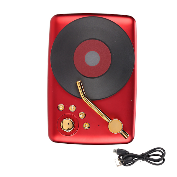 Retro Bluetooth-kaiutin 5W Retro Ladattava kannettava langaton kaiutin kotiin asuntolaan keittiöön punainen