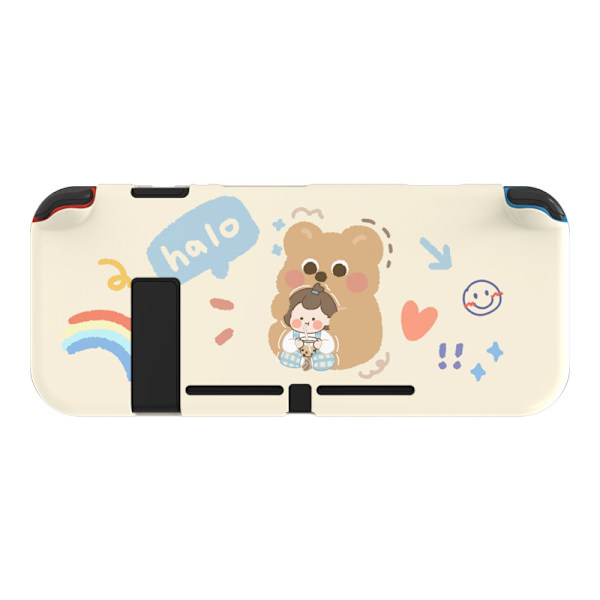 Dockningsbar skyddande väska för Nintendo Switch, mjuk TPU slim case cover för NS-konsol och Joy-Con-kontroller
