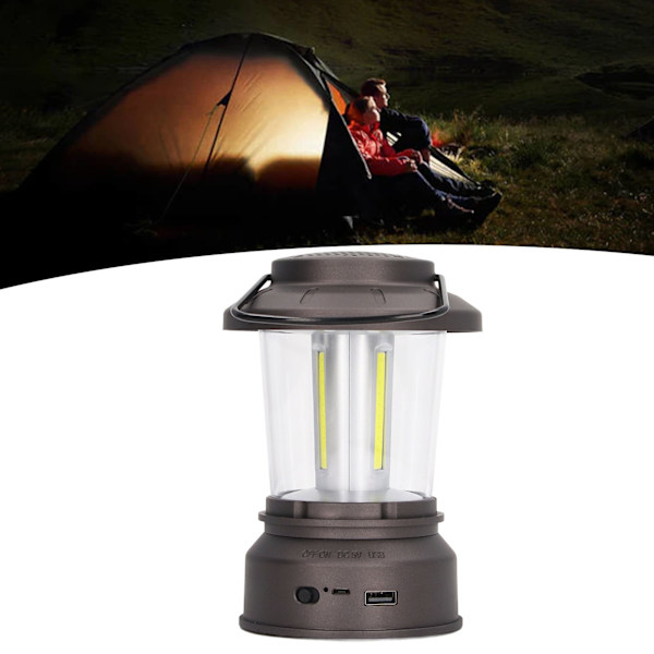 Utomhus Bluetooth-högtalarljus Retro-stil 2 lägen USB-strömförsörjning IP65 Vattentät Bluetooth-musik Camping Lykta Gult ljus